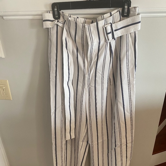 Vince Striped Belted Pant - Picture 1 of 2